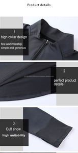 Custom LOGO Half <b>Zip</b> Sport Wear Hoodies Men Gym Pullover Quick Dry-fit Full Long Sleeve Workout Sport Running <b>Shirt</b> for Men - Product Image 3