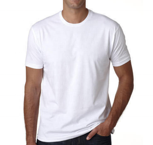 T-shirt en tissu de jersey de coton, t-shirt homme, t-shirt uni en coton blanc avec logo personnalisé pour hommes - Product Image 6