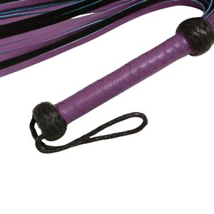 Flogger de Cuero Vacuno con Puntas Suaves para Juegos Sensuales y de Impacto Ligero - Product Image 3