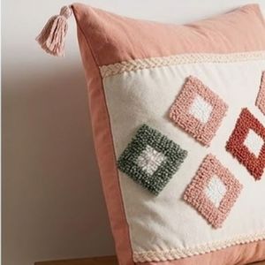 Best Price Bohemian Embroidered <b>Throw</b> Pillow Square Geometric Pattern Pink Green <b>Red</b> Tassels Decorative Cushion Cover - Product Image 6
