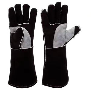High Quality Top Selling Cowhide Leather TIG Stick <b>Gloves</b> Protective Safety Molten Metal Splash Protection Fleece Lined - Product Image 1