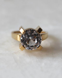 IGI/ Lab Grown Cut Diamond Vintage 14k White Gold Prong Set Wedding/Engagement Unisex Ring Fine Anniversary Party-Worthy - Product Image 4