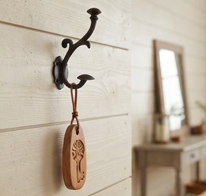 Vintage <b>Black</b> Metal Wall <b>Hook</b> Single Coat Hanger Rust Resistant Design For Clothing Storage Solutions Elegant Home Decor - Product Image 6