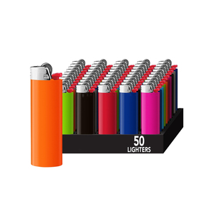 Briquet jetable en plastique J6 – Design classique de poche, au butane, pour fêtes et barbecues, lot économique Texas - Product Image 2