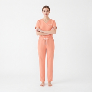 Women Nursing <b>Scrub</b> Set Two Piece Medical Uniform Healthcare Workwear Hospital Nurse <b>Scrubs</b> <b>Top</b> and Pants - Product Image 3