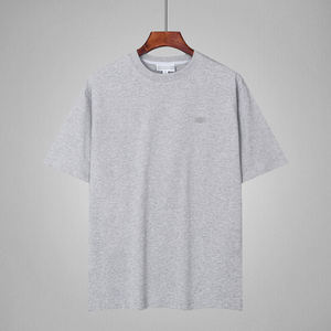 Nouveau T-shirt décontracté en velours côtelé pour hommes, couleur unie, imprimé sérigraphié, grande taille, vente en gros d'usine, 100% coton, collection 2026 - Product Image 2