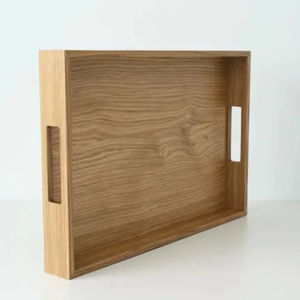 Bandeja de Servir de Madera de Acacia Ecológica Hecha a Mano con Diseño Único, Duradera, Segura y de Estilo Moderno para Desayunos y Fiestas de Boda Reales - Product Image 1