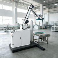 Robot de palettisation collaboratif industriel automatique avec ventouse et bras pour sacs et cartons, avec fonction de nivellement