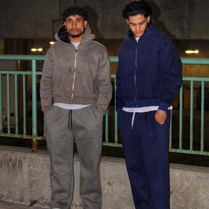 Ensemble de survêtement athlétique réversible deux pièces pour femme, 100 % coton haute élasticité, style hip-hop, écologique, respirant, hiver - Product Image 2