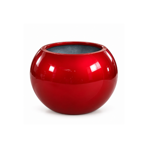 Jardinière d'extérieur haut de gamme en fibre de verre avec finition résistante aux UV, grand pot de jardin rond, conteneur décoratif moderne en gros - Product Image 1