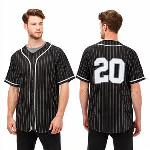 Nouvelle Arrivée Chemises de Baseball Oversize pour Hommes Personnalisées Sublimées en Maille Respirante Hauts d'Entraînement Sportifs d'Équipe - Product Image 1