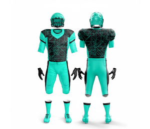 Uniforme de football américain professionnel – Séchage rapide et respirant |   Ensemble de football avec maillot et pantalon |   Polyester respirant - Product Image 5