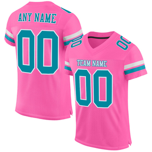 Maillot de football personnalisé rose, violet et noir en mesh, authentique, pour tournoi, club, manches courtes, imprimé - Product Image 1