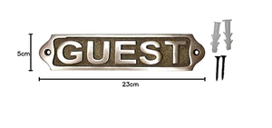 Vintage Metal Engraved Guest Door Sign <b>Plate</b> Antique Wall Mounted Customizable Guest Room <b>Name</b> Plaque Decorative Hotel Office - Product Image 4