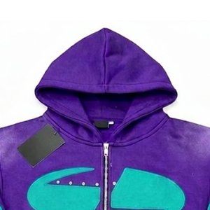 Conjuntos de Chándal Personalizados al por Mayor en Morado y Verde Azulado para Hombre, Sudaderas con Capucha y Pantalones Cortos, Ropa Deportiva Informal, Conjuntos Deportivos OEM ODM - Product Image 6