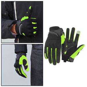 Full <b>Finger</b> Gym Training Gloves Black Neon Green Mesh Breathable Non Slip Touchscreen Compatible Adjustable Wrist <b>Strap</b> Unisex - Product Image 4