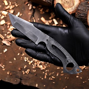 Cuchillo de caza Tanto de hoja fija forjada de acero 1095 Nordic Forge para bricolaje, kit de hoja fija personalizada OEM/ODM - Product Image 4