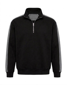 Sweat-shirt à col zippé personnalisé pour homme, en molleton de coton, pull décontracté, streetwear - Product Image 1