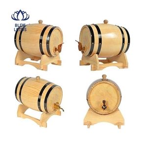 Barril de Vino de Madera en Oferta, Barril de Almacenamiento de Madera Maciza para el Envejecimiento de Bebidas y Exhibición Decorativa para Bares y Restaurantes - Product Image 1