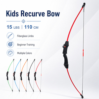 Arc recurvé pour débutants, 110 cm, en fibre de verre, avec repose-flèches double latéral, pour l'entraînement et la pratique