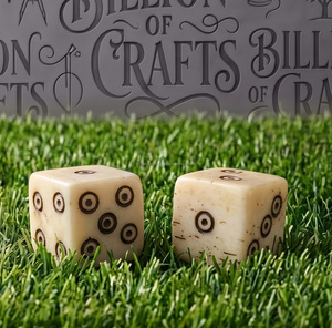 Dados de Lujo Hechos a Mano de Hueso Natural al por Mayor, Dados de Mesa para Juegos, Diseño Premium Grabado Personalizado - Product Image 2