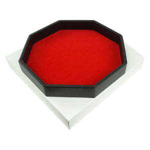 SALVA LEATHER Deskjoy Boîte de rangement carrée pliable en cuir PU sculpté écologique de haute qualité pour dés et organisateur de table - Product Image 3