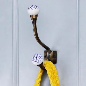 ตะขอแขวนผนังเซรามิกทำมือ ลายเซรามิกสีน้ำเงิน ตะขอแขวนเสื้อคู่ ตกแต่งผนัง รับน้ำหนักได้มาก ขายส่ง - Product Image 5