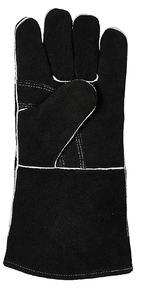 Gants de soudage TIG en cuir de chèvre noir de qualité supérieure, nouveau design, logo personnalisé, résistants à l'huile et à l'eau - Product Image 4