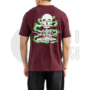 T-shirt vert à manches courtes pour homme, 100 % coton, col rond, coupe classique, écologique, logo sur le devant - Product Image 6