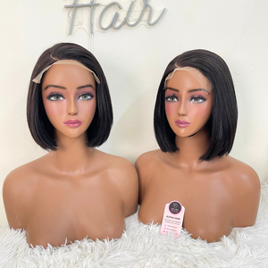 Wholesale Vietnamese Hair Virgin Hair 13x4 <b>Bob</b> <b>Wig</b> Super Double Drawn Hair Weaving 16 Inches Machine Double Weft Lace Front <b>Wigs</b> - Product Image 3