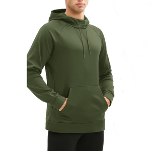 Custom Logo Men's <b>Thick</b> <b>Fleece</b> Pullover Hoodie with Polyester/Cotton Quick Dry & Breathable Features Custom Printing Embroidery - Product Image 3