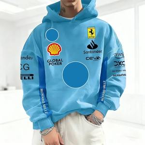 Veste de course vintage F1 pour hommes |   Veste de course automobile personnalisée |   Veste de course Ford Style Motorsport en cuir et tissu OEM - Product Image 5