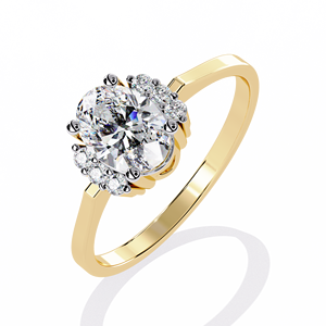 Beautiful Design Oval Cut Round Brilliant Cut Pear Cut Diamond <b>Rings</b> Engagement <b>Ring</b> 14K Solid Gold Lab Grown <b>Fine</b> Jewelry - Product Image 3