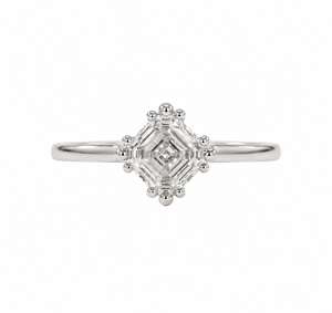 Anillo de Diamante Solitario de Oro de 14K, Corte Asscher de 5.5mm, Anillo de Compromiso con Diamante de 1CT, Color E, Claridad VS, Diamante de Laboratorio CVD, Certificado IGI - Product Image 4