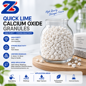 Granulés d'oxyde de calcium de chaux vive hautement actifs pour la fabrication de l'acier, le traitement des eaux usées et la désulfuration - Marque Zhongsheng - Product Image 2
