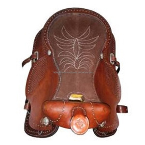 Selle de cheval en cuir véritable, confortable, pour l'équitation, selle de cavalier, selle de plaisir occidentale, selle de randonnée pour une conduite confortable - Product Image 4