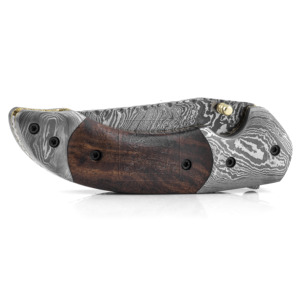 Couteau pliant artisanal en acier Damas, très demandé, DD-FK-579, manche en bois de rose, 190 mm, pour survie en extérieur, chasse, camping, poche - Product Image 5