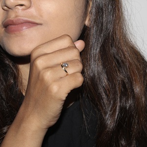 1.01 ctw Round Moissanite <b>Wave</b> Style Solitaire <b>Ring</b> in 925 Sterling <b>Silver</b> Bulk Supply - Product Image 3