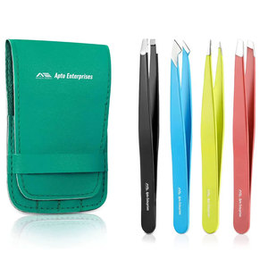 Eyebrow Tweezers Kit with Eco-Friendly Magnetic <b>Case</b> Precision Beauty <b>Tools</b> for Salon Professional Customizable Stainless Steel - Product Image 1