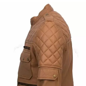 Buenos Precios, Alta Calidad, Chaqueta de Cuero para Hombre con Logotipo Personalizado, Diseño 2025, Chaqueta de Lona Transpirable para Invierno, Ropa Casual - Product Image 6