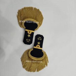 Epaulettes de Primera Calidad, Pliegues de Hombro para Uniforme Ceremonial, Estilo Teatro, con Hilo Dorado y Flecos, 100% Algodón para Hombre - Product Image 3