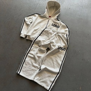 Top Performance Fashion Streetwear Tracksuit | Wholesale 2 Piece Jogger <b>Set</b> for Men and Women | Casual Hoodie Sportswear Suit - Product Image 1