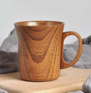 Mug de camping en bois nordique, tasse de randonnée, tasse de survie en plein air, mug de pique-nique avec poignée - Écologique pour un usage domestique - Product Image 4
