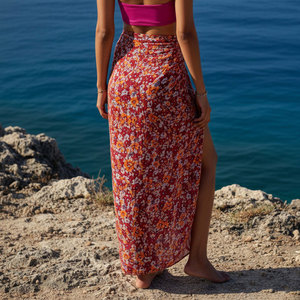 Women Fashion Beach Sarong Wholesale Rayon Printed Pareo Wrap <b>Skirt</b> Bikini Cover Up Summer Beachwear Holiday Resort Clothing - Product Image 6