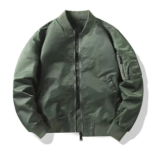 AGNI INDUSTRY Blouson Bomber Sportif Style Américain de Haute Qualité pour Homme, Coupe-Vent, Col Montant, Fermeture Éclair, en Toile, Hiver, Simple - Product Image 5