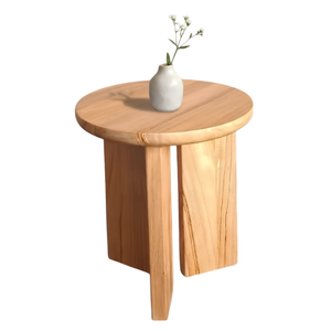 Table basse ronde en teck massif, design moderne, meubles de salon, prix économique direct d'usine - Product Image 3