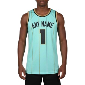 เสื้อบาสเก็ตบอลคุณภาพพรีเมียม พิมพ์ลายแบบรีดร้อน ชื่อและหมายเลขตามสั่ง แห้งเร็ว ป้องกันแบคทีเรีย ระบายเหงื่อได้ดี แบบไม่มีแขน - Product Image 1