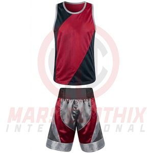 Producto de Moda: Conjunto de Pantalones Cortos y Chaleco de Muay Thai, Uniforme de Kickboxing y Lucha con su Logotipo Personalizado - Product Image 2