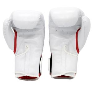 Gants de boxe en PU blancs et orange avec fermeture Velcro pour l'entraînement des adultes - Product Image 5
