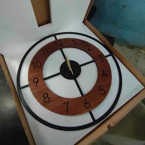 นาฬิกาแขวนผนังไม้พรีเมียม งานแฮนด์เมด ตกแต่งสไตล์เรสติก ราคาประหยัด ของตกแต่งบ้าน โดย AALIYAN IMPEX - Product Image 3